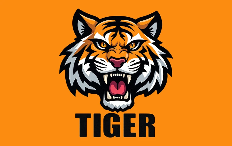 Tiger logo before and after graphic background removal