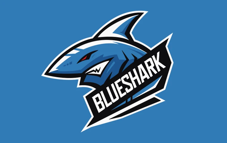 Shark logo before and after graphic background removal