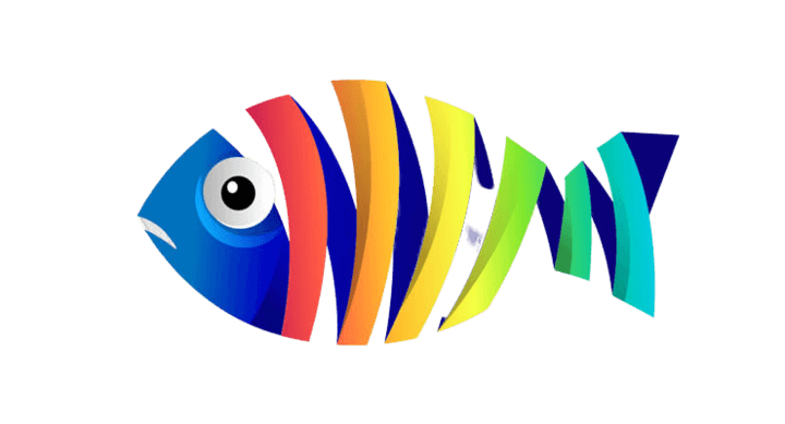 Tropical fish isolated from the background