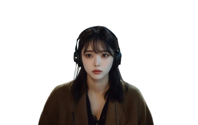 Low-light portrait before and after background removal overlay