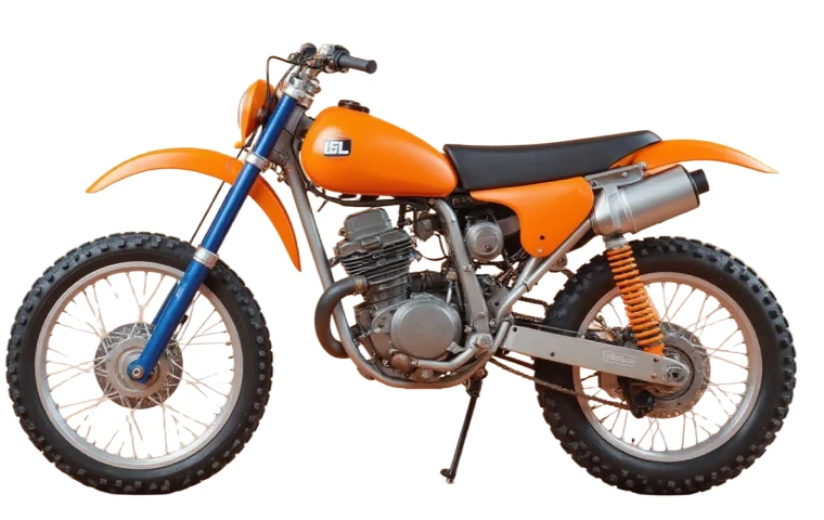 Motorcycle before and after background removal overlay